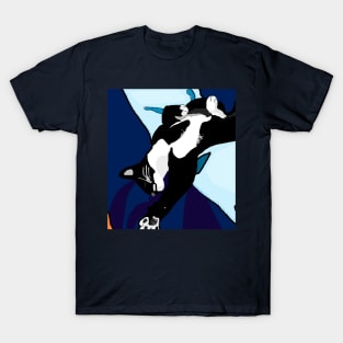 Cute Tuxedo Cat laying on the couch Copyright by TeAnne T-Shirt